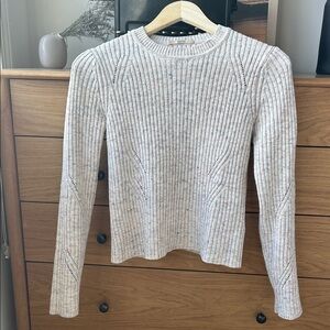 Women's Cream Ribbed Sweater from European Brand Sessun
